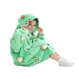 NNEOBA Sherpa Fleece Oversized Wearable Blanket Hoodie