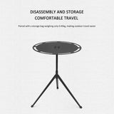 NNEOBA Round Aluminum Alloy Camping Table with Tripod and Storage Bag