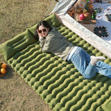 NNEOBA Inflatable Sleeping Pad Built-In Pillow Compact Green
