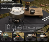 NNEOBA Infrared Mini Camping Stove Folding Split Burner Silver