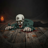 Electric Halloween Crawling Ghost Bald Head Voice-activated Climbing Zombie Figure Realistic Folding Escape Room Climbing Ghost