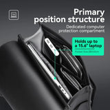 NNEOBA Classic Leather Laptop Backpack Black