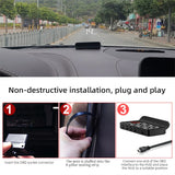 NNEOBA M3 Car HUD Display High Definition Windshield Projection Black