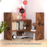 NNETM Eco-Friendly Wooden Desktop Organizer and Display Shelf
