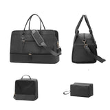 NNEOBA Luggage Travel Bag with Clothes and Toiletry Bag (Black)
