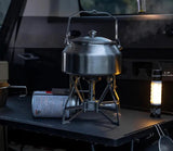 NNEOBA Electronic Ignition Butterfly Cassette Furnace Camping Stove Silver