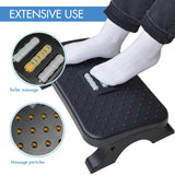 NNEOBA Ergonomic Under Desk Footrest with Massage Rollers