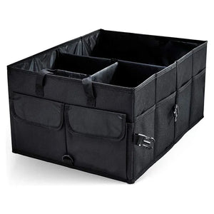 NNEOBA Large Capacity Collapsible Car Trunk Organizer Storage Box Black