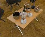 NNEOBA Bamboo Folding Camping Table 2-Fold Brown