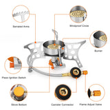 NNEOBA 3900W Windproof Camping Gas Stove Silver