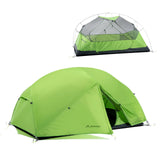 NNEOBA 2-Person Double-Layer Camping Tent Waterproof Backpacking  Green