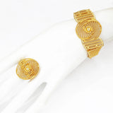 NNEOBA Gold Plated Bridal Jewelry Set for Women