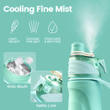 NNEOBA 750ML Spray Water Bottle Green