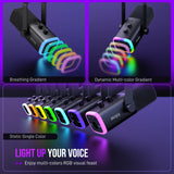 NNEOBA  USB/XLR Dynamic Microphone RGB Control Headphone Jack