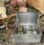 NNEOBA 50L Outdoor Aluminum Alloy Storage Box Silver