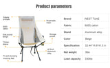 NNEOBA Portable Camping Chair - Lightweight Aluminum Alloy with Headrest