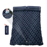 NNEOBA Inflatable  Sleeping Pad Air Mattress with Built-in Pillow Pump Navy Blue