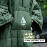 NNEOBA Tactical Poncho Blanket Wearable Sleeping Bag Hooded Ultralight