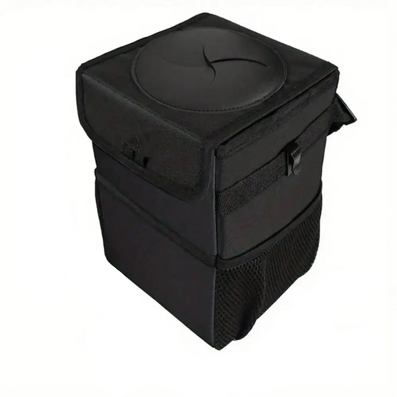 NNEOBA Waterproof Car Trash Can Organizer Portable Auto Bin Black
