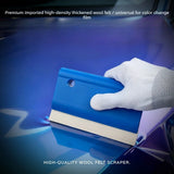 Wool Felt Squeegee Scraper for Car Vinyl Wrap & Window Tint Installation – Scratch-Free Film Application Tool