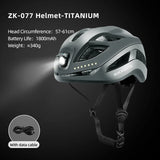 NNEOBA Rechargeable LED Cycling Helmet with Type-C Charging Grey