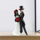 NNEOBA Skull Wedding Couple Resin Statue
