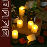 NNEOBA 6-Pack Rechargeable LED Tealight Candles with Remote And Timer White