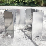 NNEOBA 9 Plates Foldable Gas Stove Windshield
