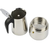 NNEOBA 9 Cup Stainless Steel Coffee Maker Moka Pot Stovetop Espresso Maker Silver