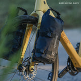NNEOBA Waterproof 4L Bike Front Fork Bag PC Set with Mounting Base Black