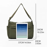 Large Capacity Multi-Pocket Messenger Bag for Men and Women