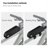 NNEOBA Waterproof Aerodynamic Top Tube Bike Bag TPU Frame Bag Black
