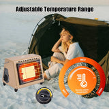 NNEOBA Portable 1500W Butane Tent Infrared Outdoor Space Heater Khaki