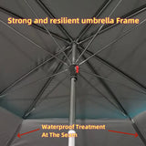 2.6M Octagonal Fishing Umbrella – Large Outdoor Sunshade & Beach Parasol