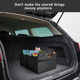 NNEOBA Large Collapsible Trunk Storage Box with Multi Pockets Black