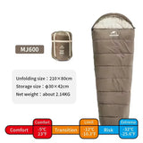 NNEOBA Mummy Sleeping Bag Lightweight Polyester Fill Brown