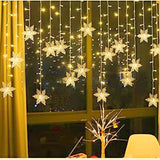 3.2M Warm White LED Snowflake Curtain Lights