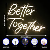 NNEOBA Better Together LED Neon Sign Light - Warm White (42x33.5cm)