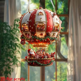 Christmas Hot Air Balloon Acrylic Hanging Ornament