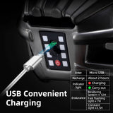 NNEOBA Bicycle Helmet with USB Rechargeable Rear Light Titanium