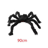 200cm  weighs only 0.100 kg Extra Large Plush Black Spider Outdoor Home Bar Party Haunted House Horror Props Halloween Decoration