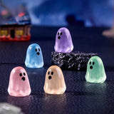 10 Pcs Luminous Ghost Figures – Glow-in-the-Dark Mini Halloween Decorations for Home, Garden & Miniature Landscapes