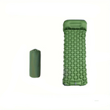 NNEOBA Ultralight Inflatable Camping Sleeping Pad with Built-In Pillow Green