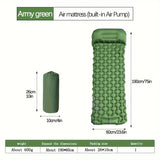 NNEOBA Ultralight Inflatable Camping Sleeping Pad with Built-In Pillow Green