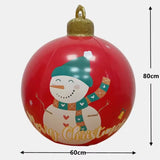 32 Inch Giant PVC Inflatable Christmas Ball Ornaments Outdoor Large Xmas Blow Ball Decorations for Christmas Party Ornaments