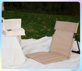 NNEOBA Foldable Camping Chair Cushion And Storage Bag Beige
