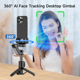 NNEOBA Q19 AI Face Tracking Gimbal Stabilizer with Fill Light