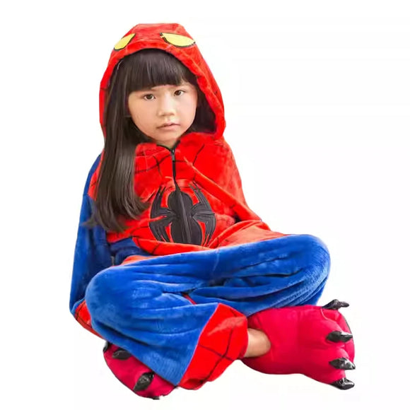 NNEOBA Spider-Man Coral Fleece Kids Pajamas