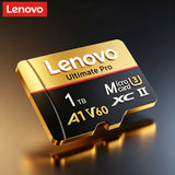 Lenovo 1TB MicroSD Memory Card with SD Adapter – Class 10 UHS-II A1 V60 TF Flash Card