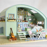 NNEOBA Doll House Wooden Doll Houses Miniature Dollhouse Furniture Kit Toys for Children Gift Time Travel Doll Houses